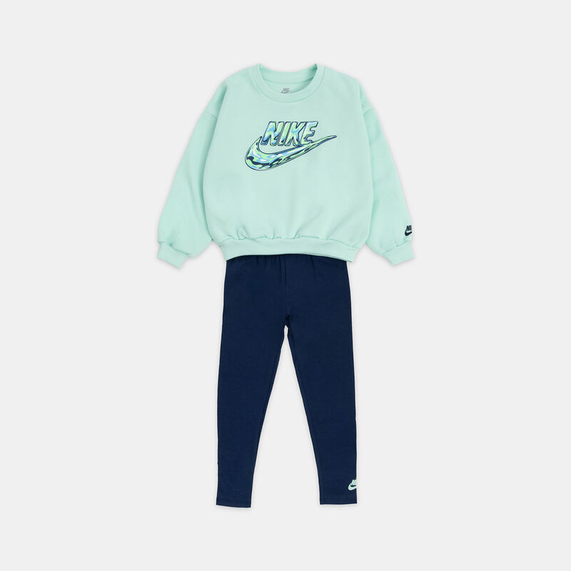Completo Nike Sportswear Flare bambini, blu/verde acqua