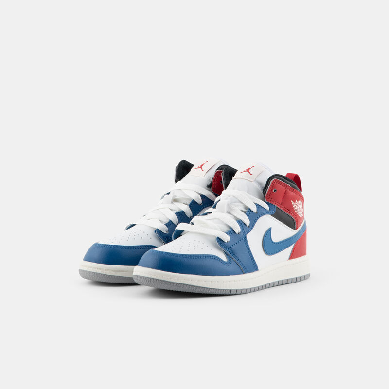 Air Jordan 1 Mid (PS), blu/bianco/rosso