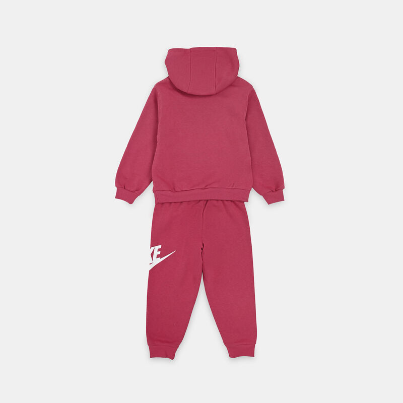 Completo Nike Club Fleece bambini, fucsia/bianco