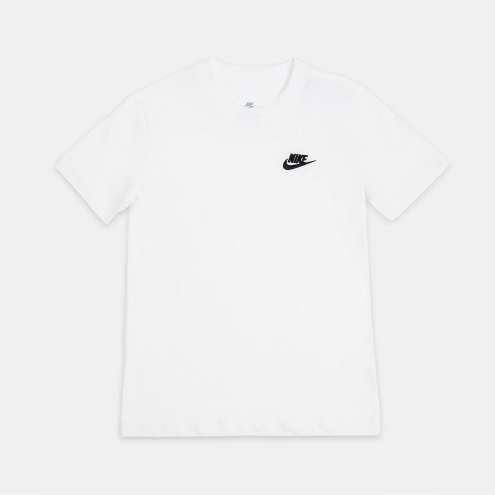 T-shirt Nike Sportswear Club ragazzi, bianco/nero