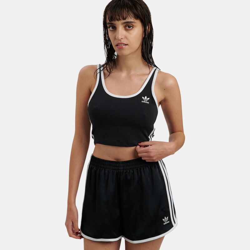 Top adidas adicolor 3-Stripes Bra, nero/bianco