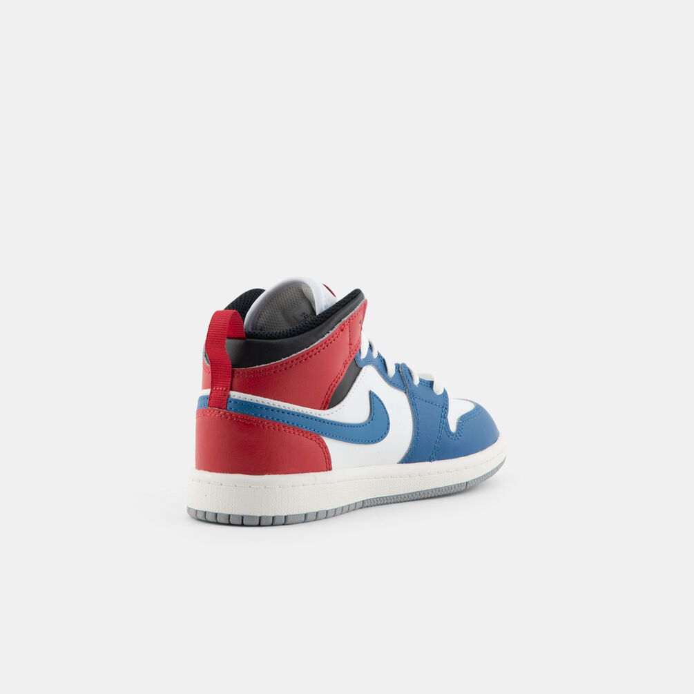 Air Jordan 1 Mid (PS), blu/bianco/rosso