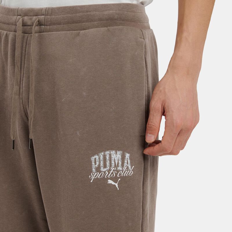 Pantaloni Puma CLASS Washed, marrone/bianco