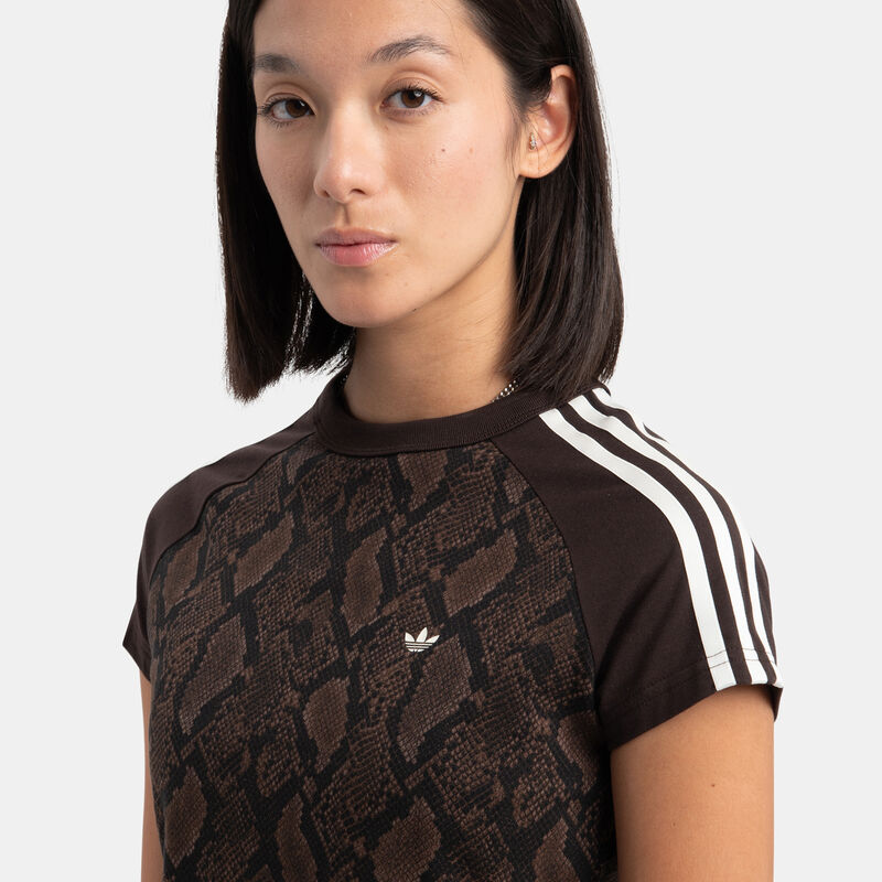 T-shirt adidas Snake Print, animalier/marrone