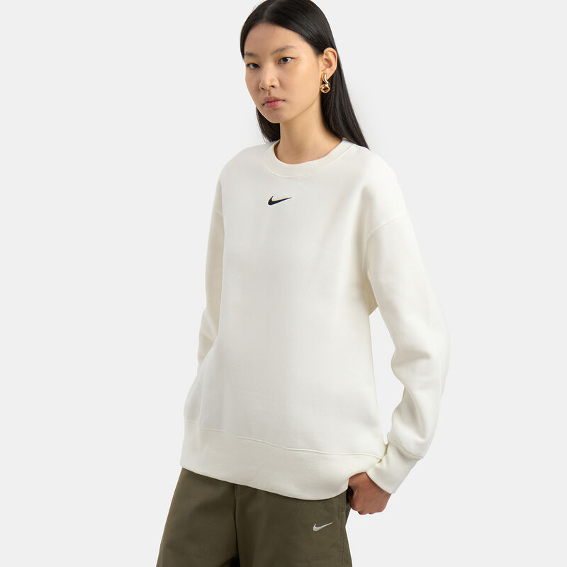 Felpa Nike Sportswear Phoenix Fleece, bianco/nero