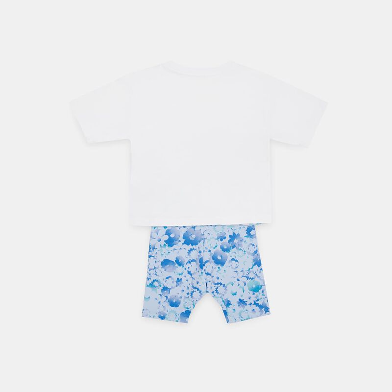 Completo Nike Floreal bambini, azzurro/bianco