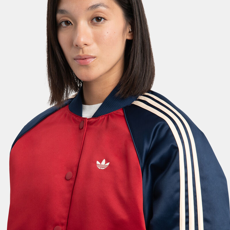 Giacca adidas Satin SST Bomber, rosso/blu/beige