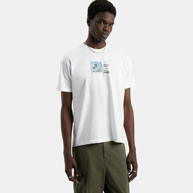 T-shirt Speedy Tee Hokusai, bianco/azzurro