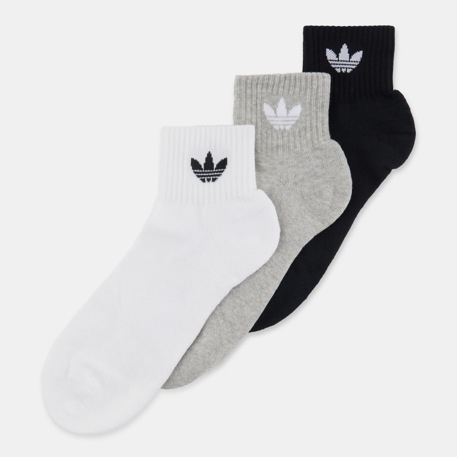 Calzini adidas Mid Crew (3 paia), bianco/grigio/nero