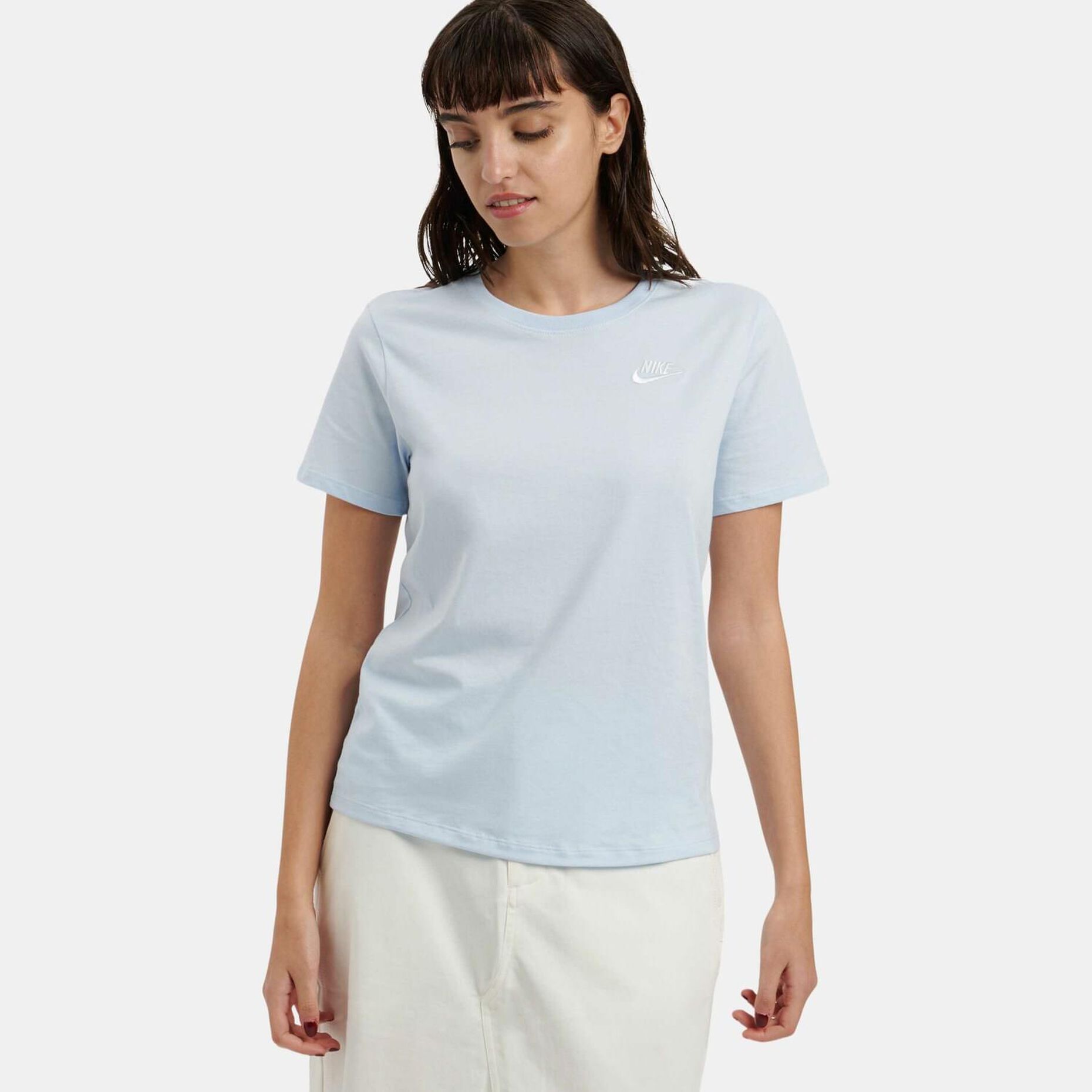 T-Shirt Nike Sportswear Club, nero/bianco