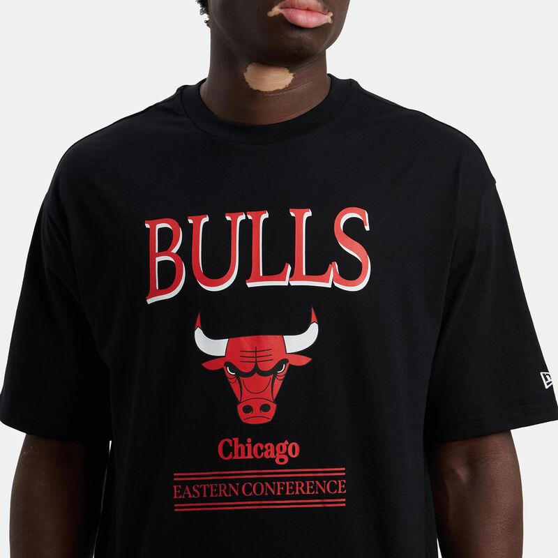T-shirt New Era Chicago Bulls NBA Team Graphic, nero/rosso/bianco