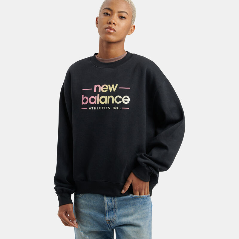 Felpa New Balance Reimagined Fleece Crew, nero