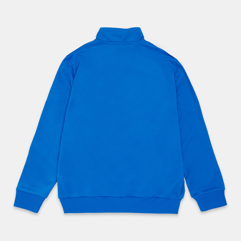 Felpa con zip adidas adicolor Firebird ragazzi, blu/bianco