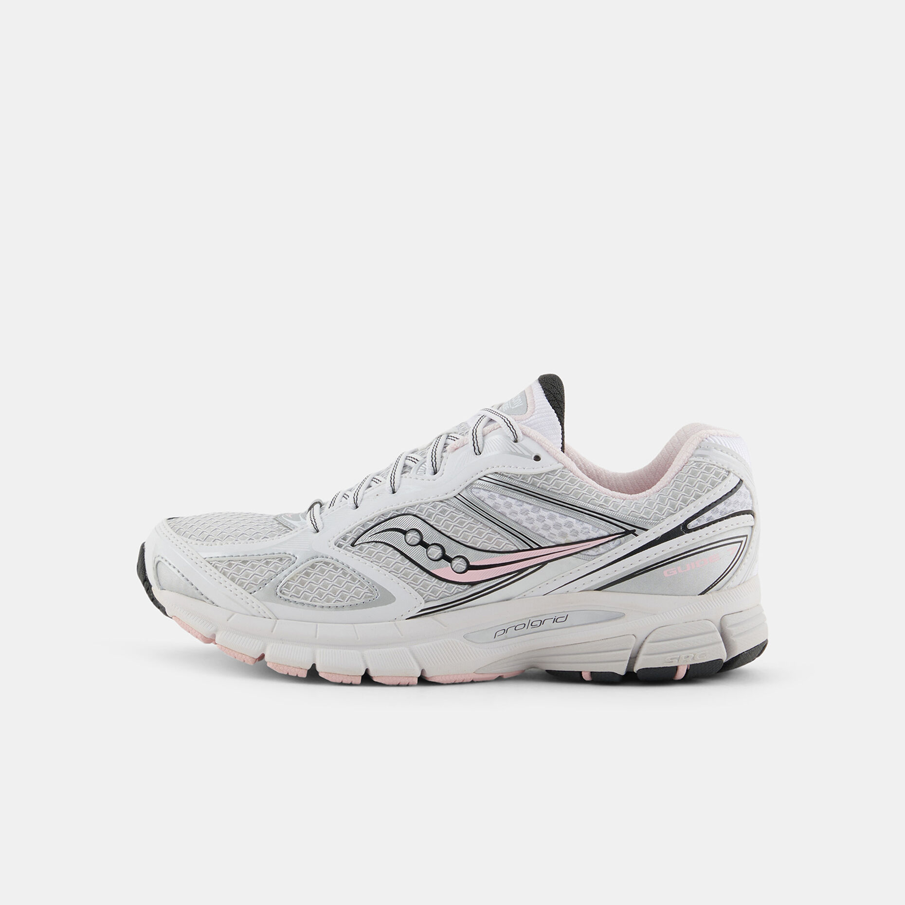 Saucony ProGrid Guide 7, bianco/argento/rosa