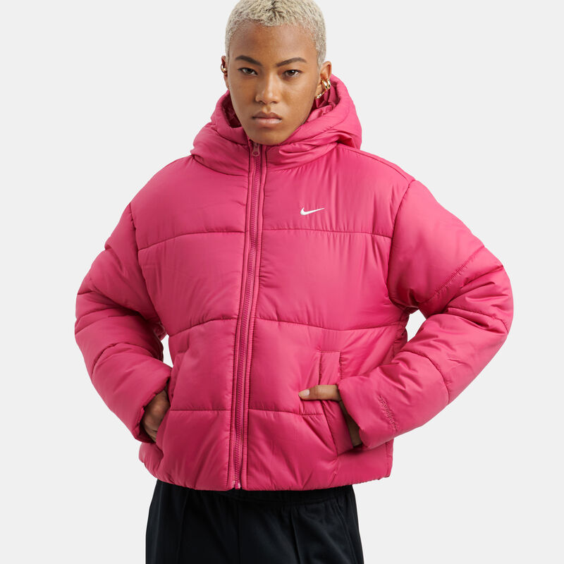 Giacca Nike Sportswear Classic Puffer, rosa/bianco