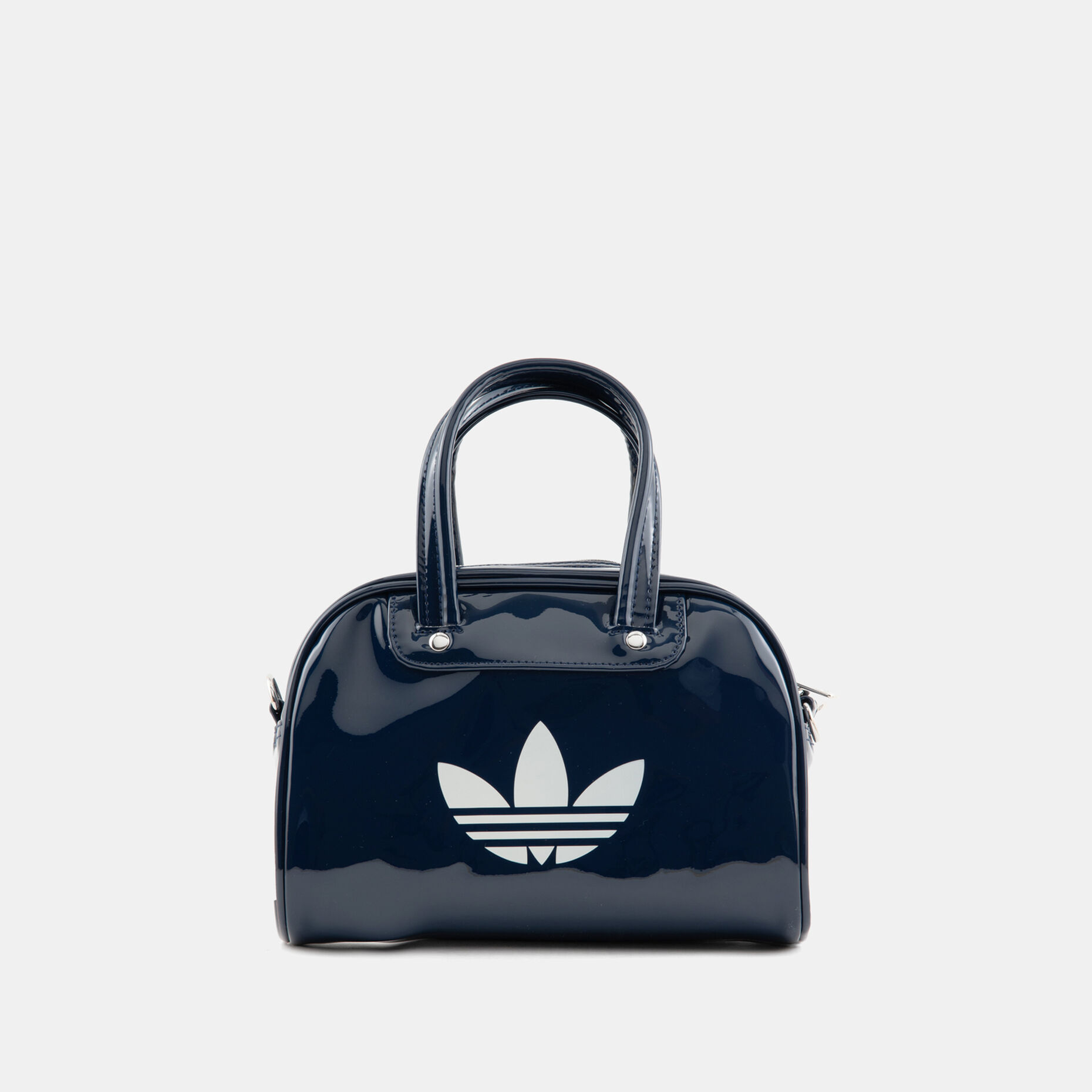 Borsa adidas adicolor Mini Bowling, blu/bianco
