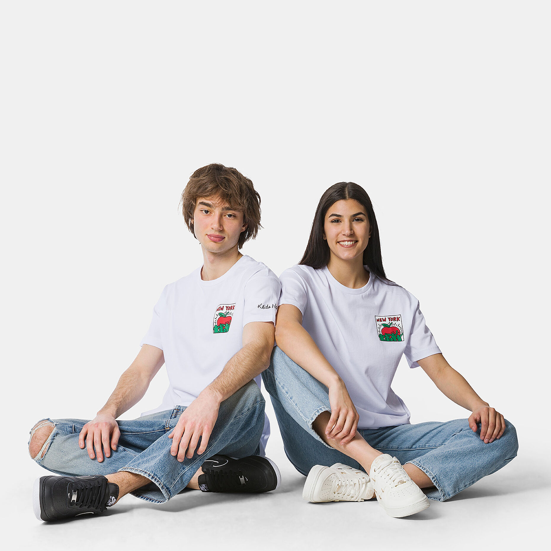 T-shirt Speedy Tee Keith Haring, bianco/rosso/verde