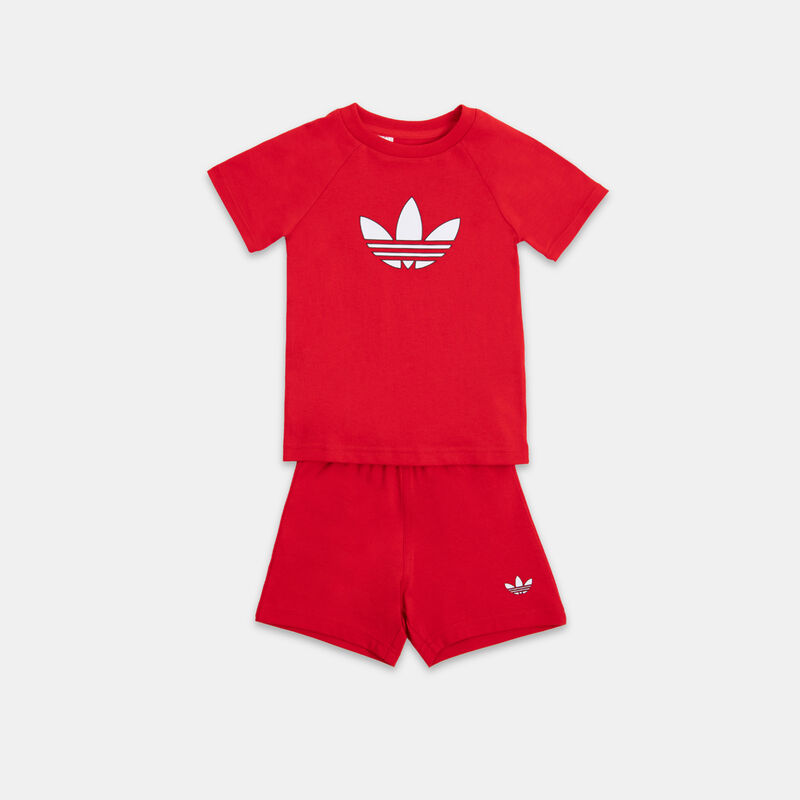 Completo adidas Trefoil neonati, rosso