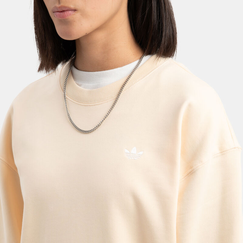 Felpa adidas Trefoil Essentials, beige/bianco