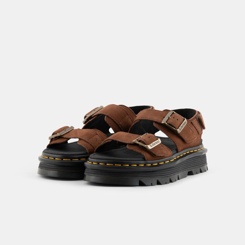 Dr. Martens Zebzag Nubuck Platform, marrone/nero