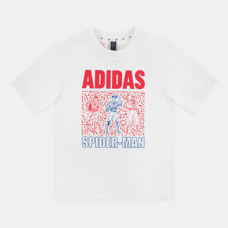T-shirt adidas Marvel Spider-Man bambini, bianco/rosso/blu