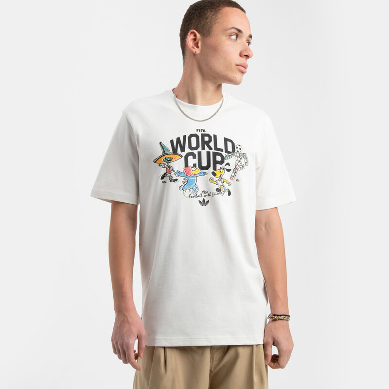 T-shirt adidas Fifa World Cup Group Mascot, bianco/nero/multicolor