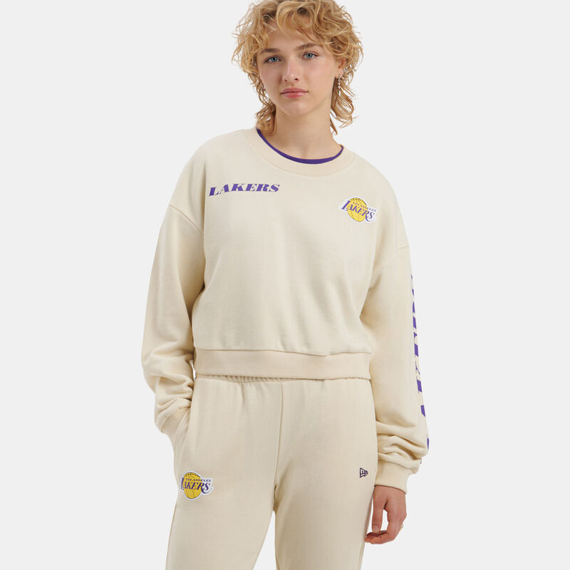 Felpa New Era LA Lakers NBA Wordmark, beige/viola/giallo