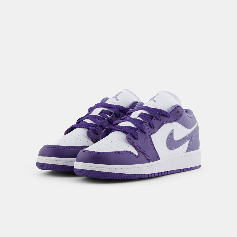Air Jordan 1 Low (GS), bianco/viola