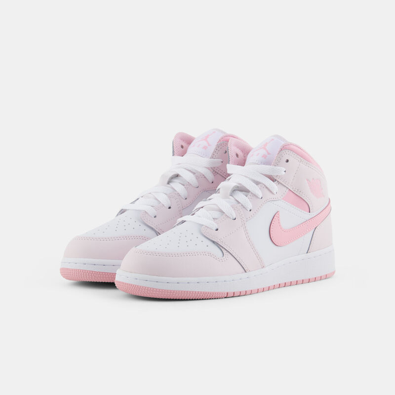 Air Jordan 1 Mid Pearl Pink (GS), rosa/bianco