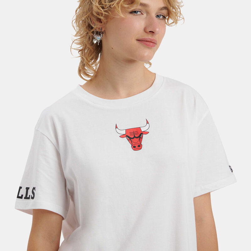 T-shirt New Era Chicago Bulls NBA, bianco