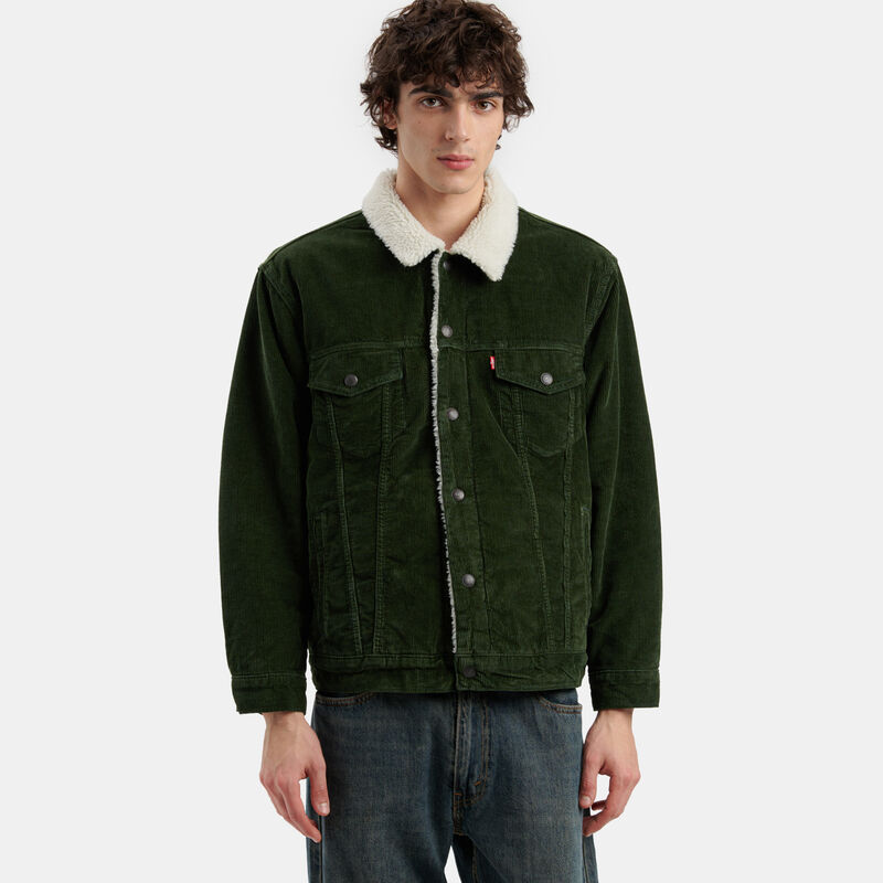 Giacca Levi's Sherpa Trucker, verde/bianco