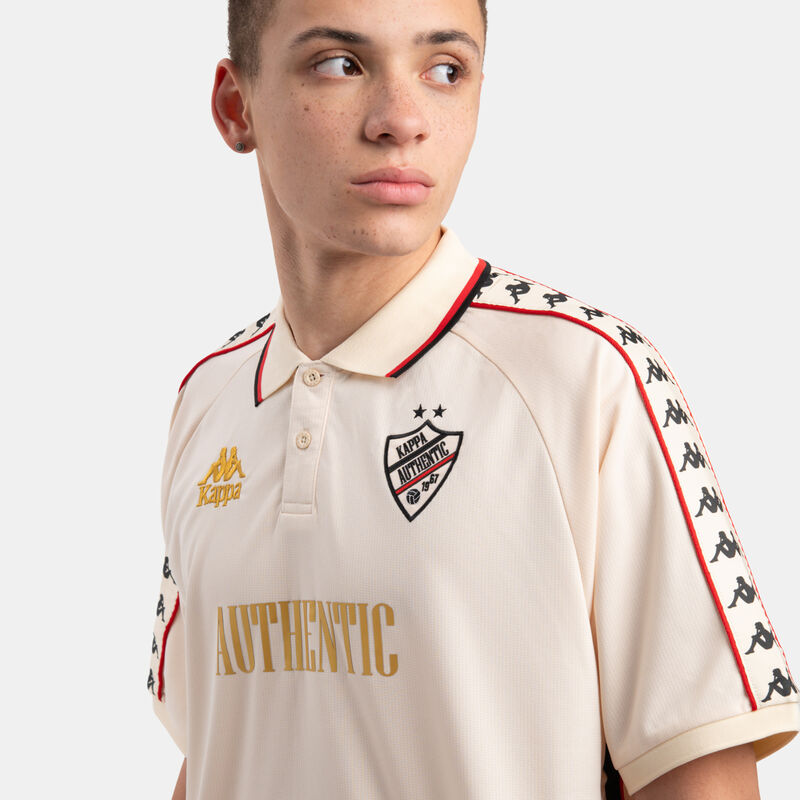 T-shirt Kappa 222 Banda Stafen, beige/rosso/nero