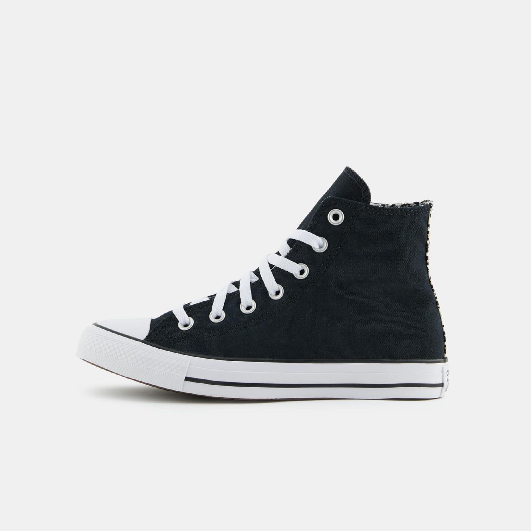 Converse Chuck Taylor All Star, nero/animalier/bianco