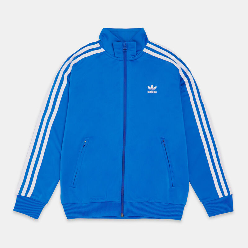 Felpa con zip adidas adicolor Firebird ragazzi, blu/bianco