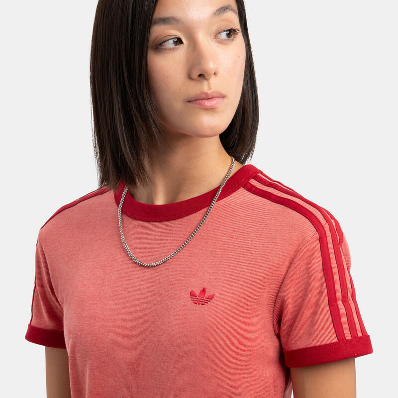 T-shirt adidas Heather 3S Cali, rosso