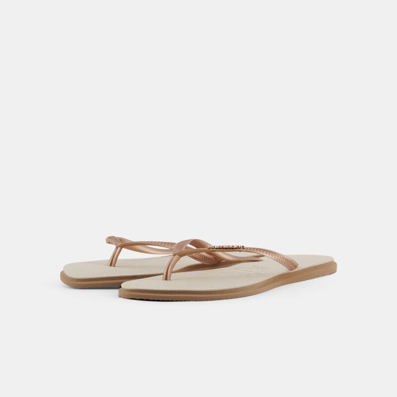 Havaianas Slim Point, beige/oro