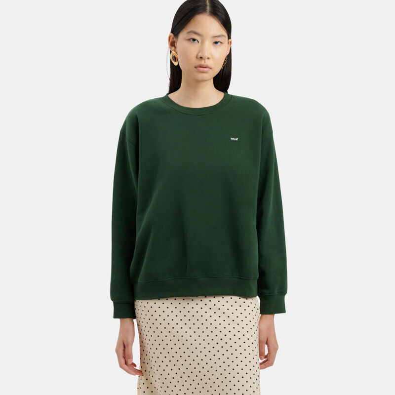 Felpa Levi's Everyday, verde/bianco