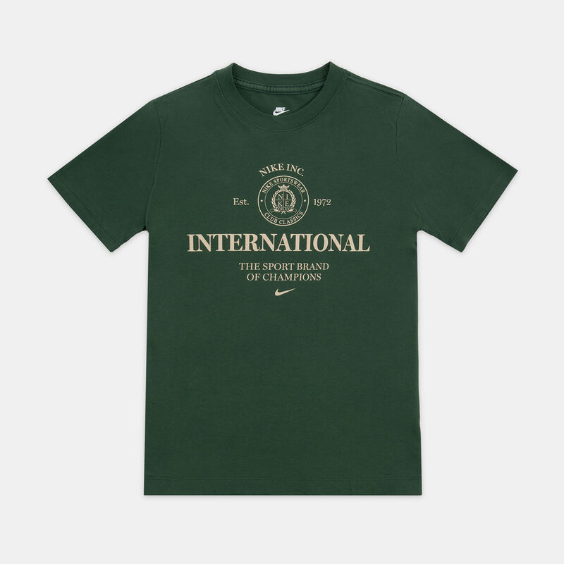 T-shirt Nike Sportswear Rules ragazzi, verde/beige