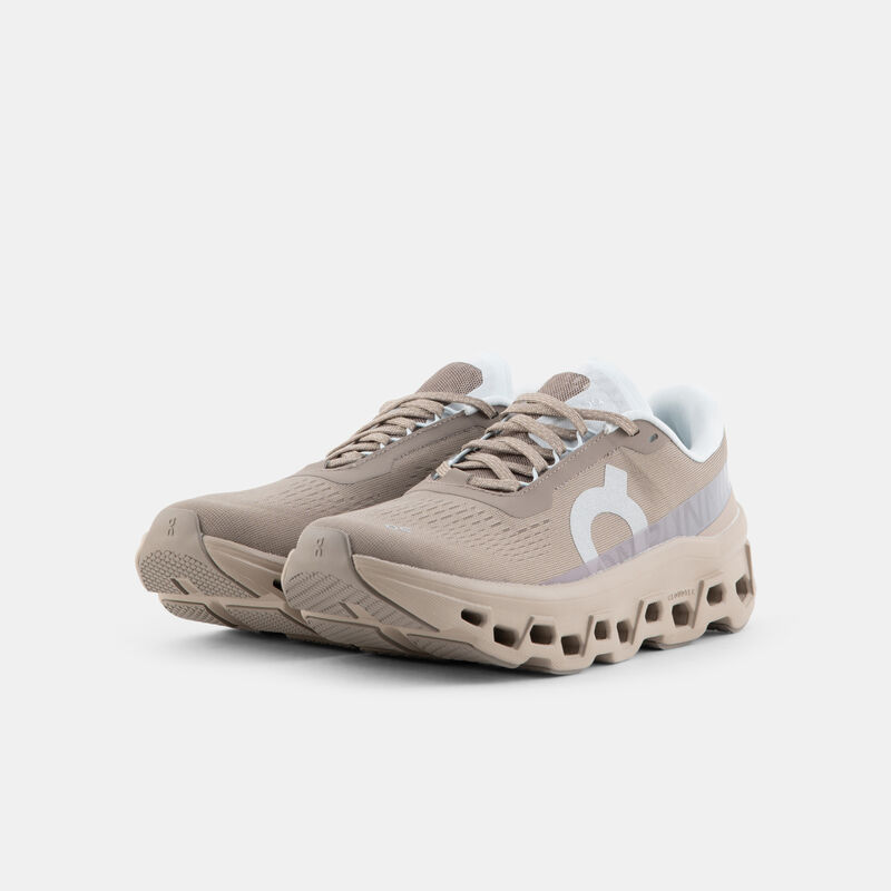 On Cloudmonster, marrone/grigio