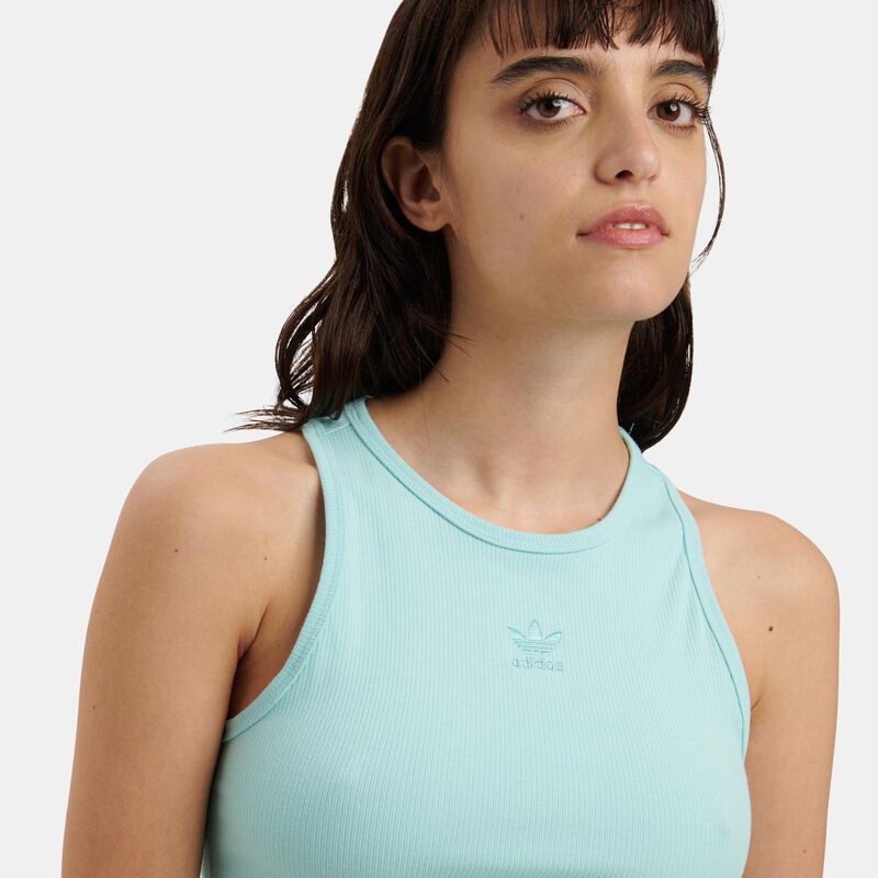 Canotta adidas Essentials Ribbed, azzurro