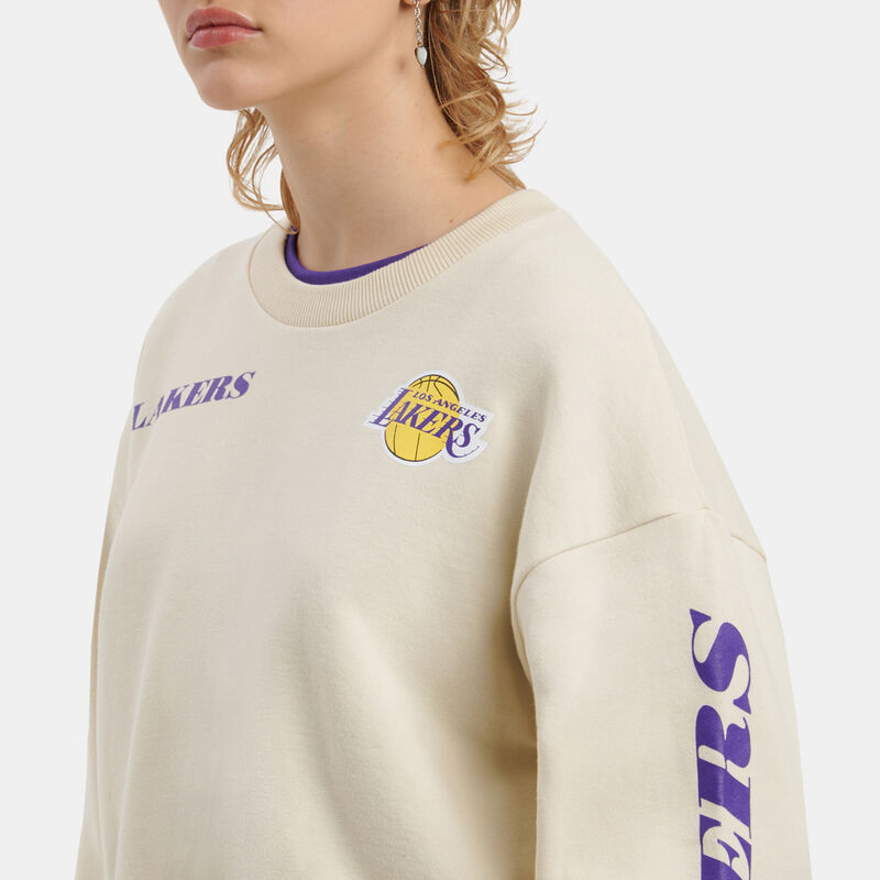 Felpa New Era LA Lakers NBA Wordmark, beige/viola/giallo
