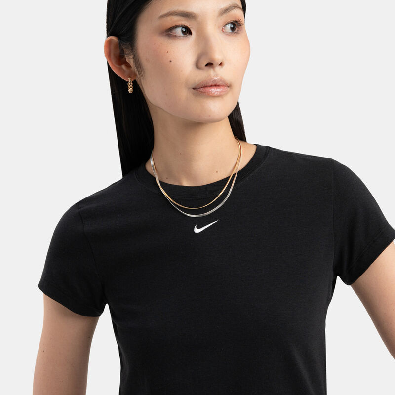 T-shirt Nike Sportswear Chill Knit, nero/bianco