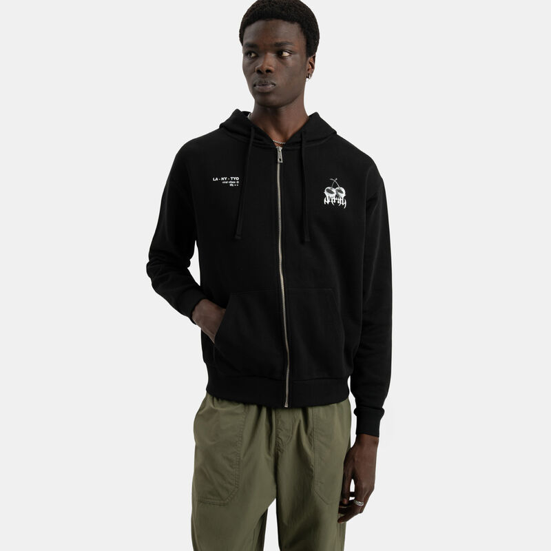 Felpa con zip VRL Chrome Pack, nero/argento