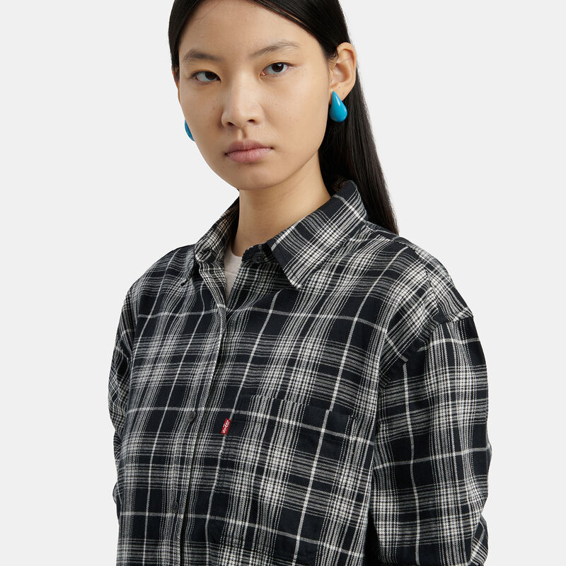 Camicia Levi's Western Harlie, nero/bianco