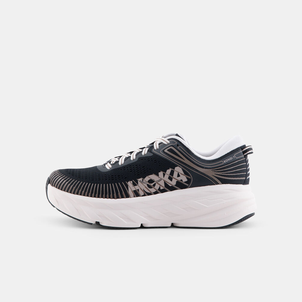 Hoka Bondi 7, nero/beige/bianco