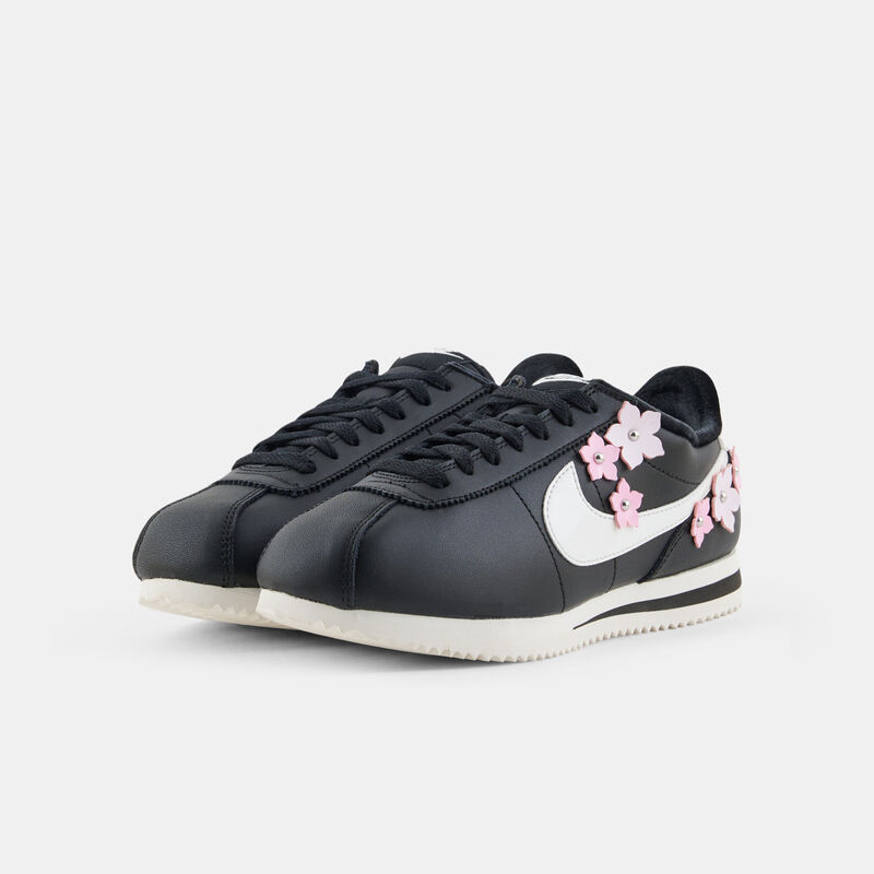 Nike Cortez Leather, nero/bianco/rosa