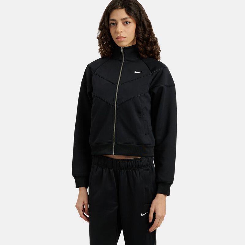 Felpa con zip Nike Sportswear Windrunner, nero/bianco