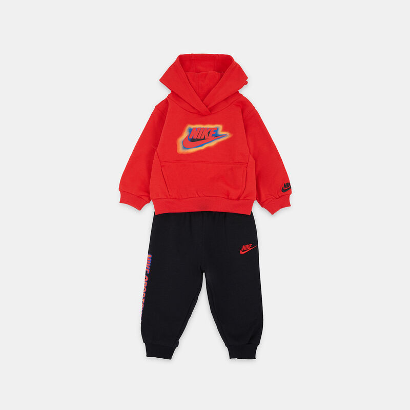 Completo Nike Club Fire neonati, rosso/nero