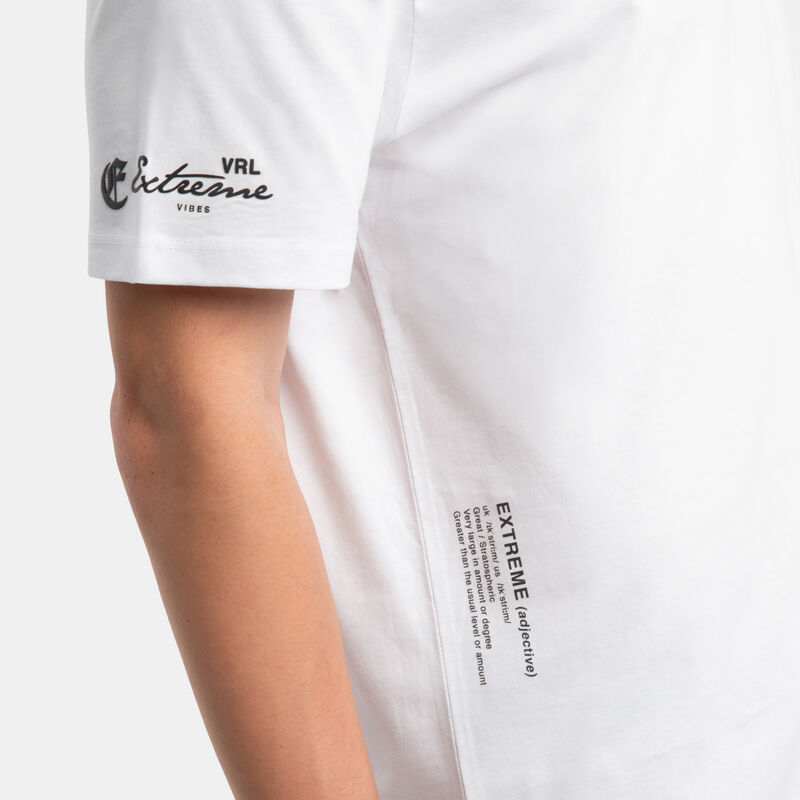 T-shirt VRL Lettering, bianco/nero
