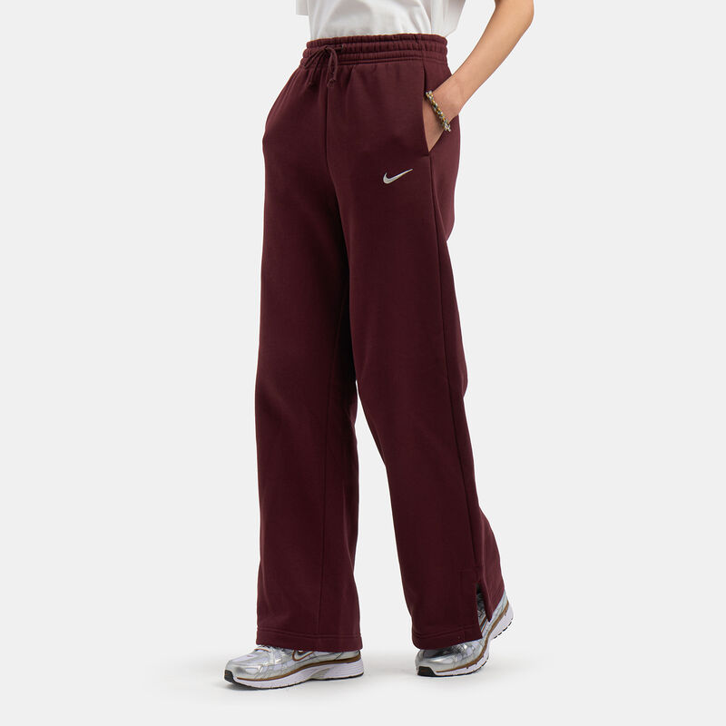 Pantaloni Nike Sportswear Phoenix Fleece, bordeaux/bianco